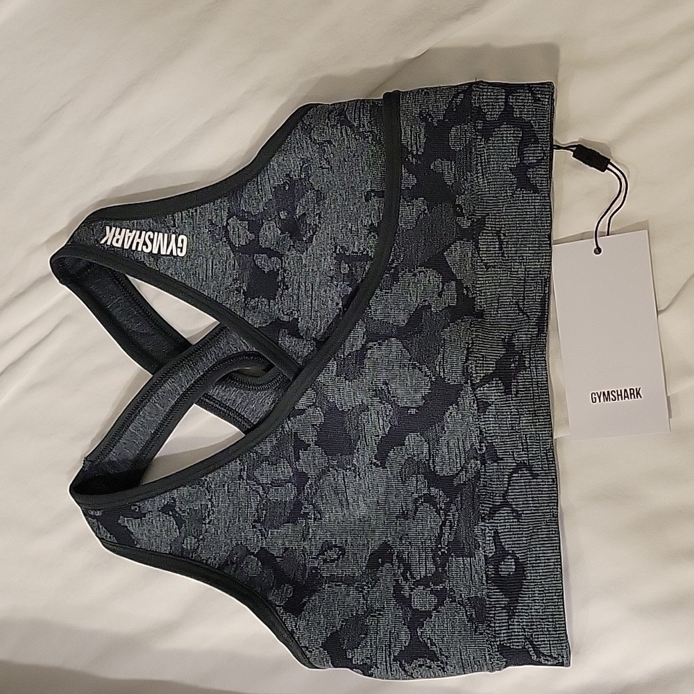Gymshark Camo Green Sports Bra
